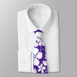 HAWAIIAN HULA (HIBISKUS) LILA NECK TIE KRAWATTE