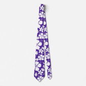 HAWAIIAN HULA (HIBISKUS) LILA NECK TIE KRAWATTE (Vorderseite)