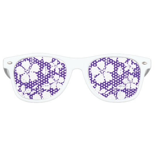 HAWAIIAN HULA (HIBISKUS) LILA PARTYBRILLE (Vorderseite)