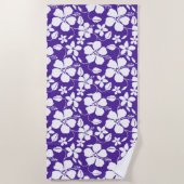 HAWAIIAN HULA (HIBISKUS) LILA STRANDTUCH (Vorderseite)