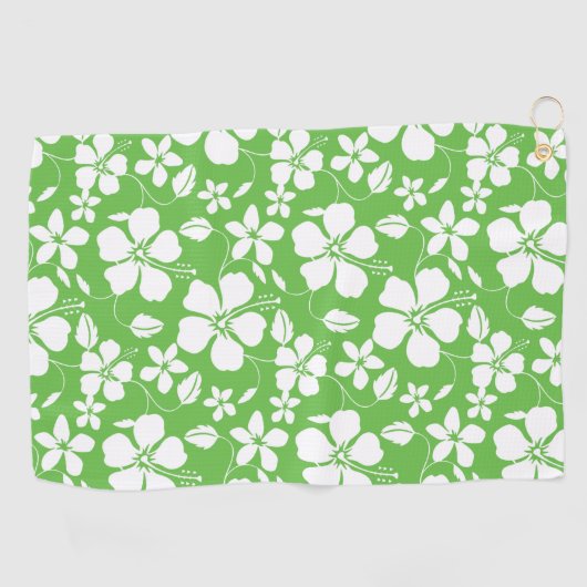 HAWAIIAN HULA (HIBISKUS) LIMON GOLFHANDTUCH (Horizontal)