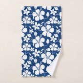 HAWAIIAN HULA (HIBISKUS) NAVY BATH TOWEL SET (Handtuch)