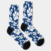 HAWAIIAN HULA (HIBISKUS) NAVY BLUE SOCKEN (Rechts)