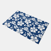 HAWAIIAN HULA (HIBISKUS) NAVY FUßMATTE (Schrägansicht)