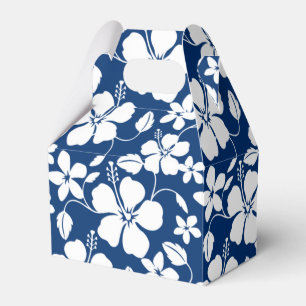 HAWAIIAN HULA (HIBISKUS) NAVY GESCHENKSCHACHTEL