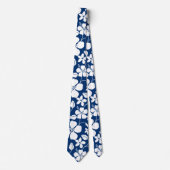 HAWAIIAN HULA (HIBISKUS) NAVY KRAWATTE (Vorderseite)