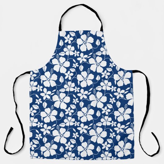 HAWAIIAN HULA (HIBISKUS) NAVY SCHÜRZE (Vorderseite)