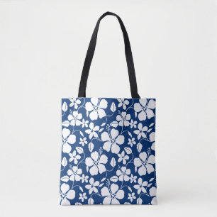HAWAIIAN HULA (HIBISKUS) NAVY TASCHE