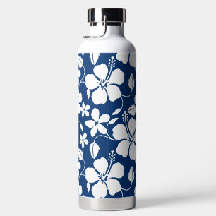 HAWAIIAN HULA (HIBISKUS) NAVY WASSERFLASCHE TRINKFLASCHE