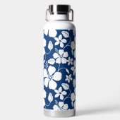 HAWAIIAN HULA (HIBISKUS) NAVY WASSERFLASCHE TRINKFLASCHE (Rückseite)