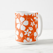 HAWAIIAN HULA (HIBISKUS) ORANGE KAFFEETASSE (VorderseiteRechts)