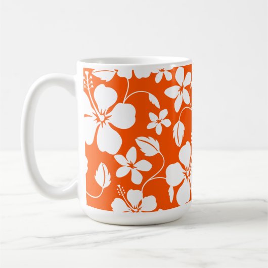 HAWAIIAN HULA (HIBISKUS) ORANGE KAFFEETASSE (Links)