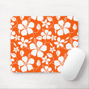 HAWAIIAN HULA (HIBISKUS) ORANGE MOUSEPAD