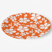 HAWAIIAN HULA (HIBISKUS) ORANGE PAPPTELLER (Schrägansicht)