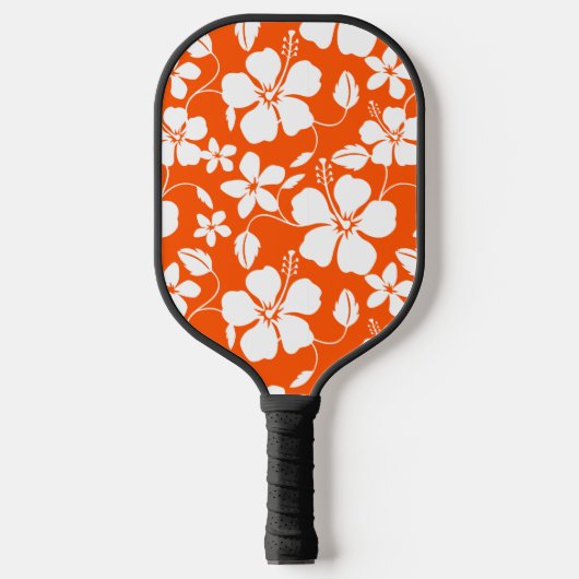 HAWAIIAN HULA (HIBISKUS) ORANGE PICKLEBALL SCHLÄGER (Vorderseite)