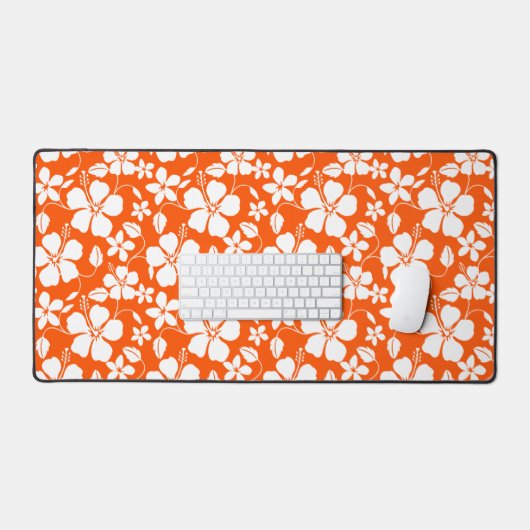 HAWAIIAN HULA (HIBISKUS) ORANGE SCHREIBTISCHUNTERLAGE (Tastatur & Maus)
