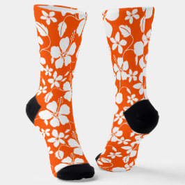HAWAIIAN HULA (HIBISKUS) ORANGE SOCKEN