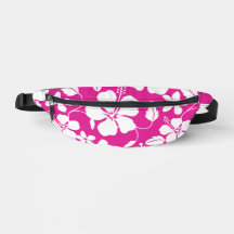 HAWAIIAN HULA (HIBISKUS) PATTER IN HOT PINK