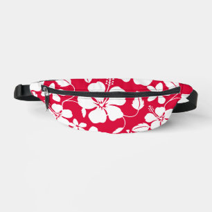 HAWAIIAN HULA (HIBISKUS) PATTER IN ROT BAUCHTASCHE