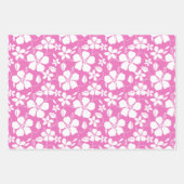 HAWAIIAN HULA (HIBISKUS) PINK GESCHENKPAPIER SET (Vorderseite 2)