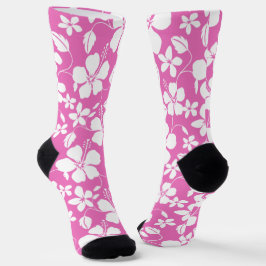 HAWAIIAN HULA (HIBISKUS) PINK SOCKEN