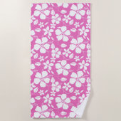 HAWAIIAN HULA (HIBISKUS) PINK STRANDTUCH (Vorderseite)