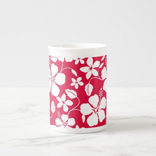 HAWAIIAN HULA (HIBISKUS) RED BONE CHINA TASSE (Vorderseite)