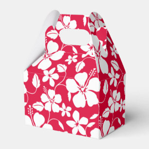 HAWAIIAN HULA (HIBISKUS) RED FAVOR BOX GESCHENKSCHACHTEL