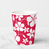 HAWAIIAN HULA (HIBISKUS) RED PAPPBECHER (Links)