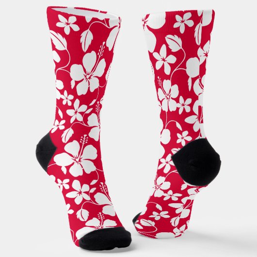 HAWAIIAN HULA (HIBISKUS) RED SOCKEN (Gewinkelt)
