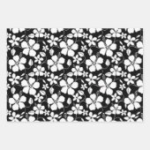 HAWAIIAN HULA (HIBISKUS) SCHWARZ GESCHENKPAPIER SET (Vorderseite)