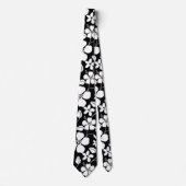 HAWAIIAN HULA (HIBISKUS) SCHWARZ KRAWATTE (Vorderseite)