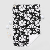 HAWAIIAN HULA (HIBISKUS) SCHWARZE GOLFSTADT GOLFHANDTUCH (Insitu)