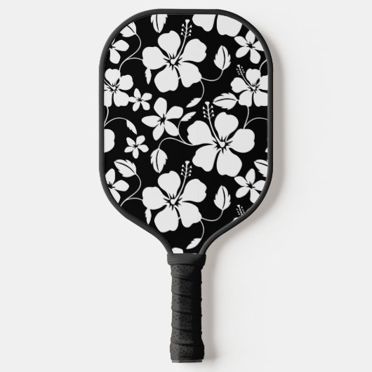 HAWAIIAN HULA (HIBISKUS) SCHWARZE PICKLEBALL-PADDL PICKLEBALL SCHLÄGER (Vorderseite)