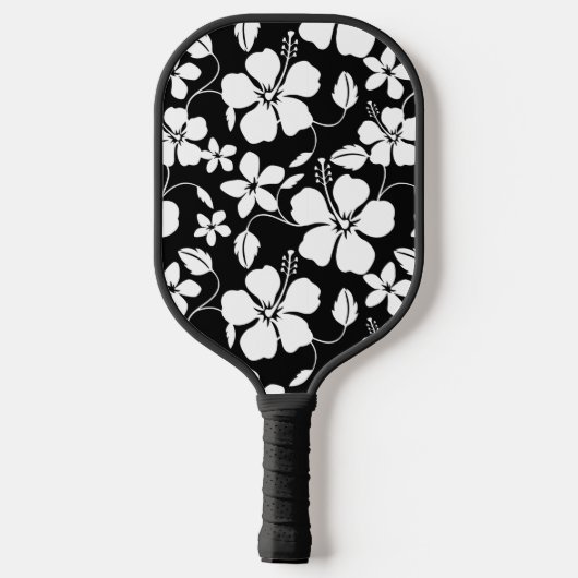 HAWAIIAN HULA (HIBISKUS) SCHWARZE PICKLEBALL-PADDL PICKLEBALL SCHLÄGER (Rückseite)