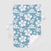 HAWAIIAN HULA (HIBISKUS) SLATE BLUE GOLFHANDTUCH (Insitu)