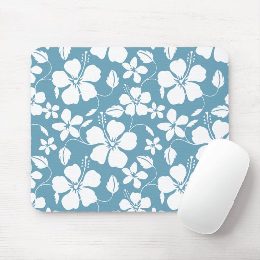 HAWAIIAN HULA (HIBISKUS) SLATE BLUE MOUSEPAD (Mit Mouse)