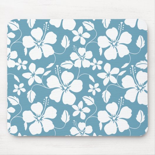 HAWAIIAN HULA (HIBISKUS) SLATE BLUE MOUSEPAD (Vorne)