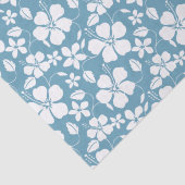 HAWAIIAN HULA (HIBISKUS) SLATE BLUE SEIDENPAPIER (Ausschnitt)