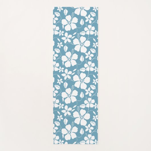 HAWAIIAN HULA (HIBISKUS) SLATE BLUE YOGAMATTE (Vorderseite)