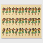 Hawaiian Hula tancing Girls Aloha Geschenkpapier (Flach)