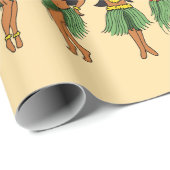 Hawaiian Hula tancing Girls Aloha Geschenkpapier (Rolleneckpunkt)