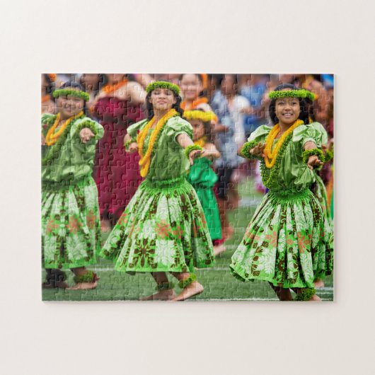 Hawaiian Hula Tänzer. Puzzle (Horizontal)