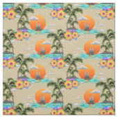 Hawaiian Island Beach Sunset Stoff (Muster)