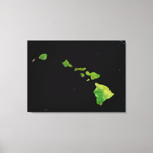 Hawaiian Island Chain of Abstrakt Art Canvas Print Leinwanddruck