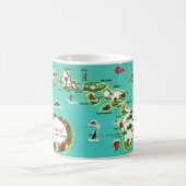 Hawaiian Islands Map Mug Kaffeetasse (Mittel)