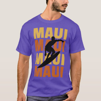Hawaiian Islands Surf Style Surfstrand Druck T-Shirt