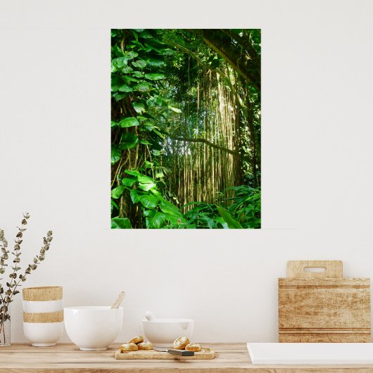 Hawaiian Jungle Vines Poster (Küche)
