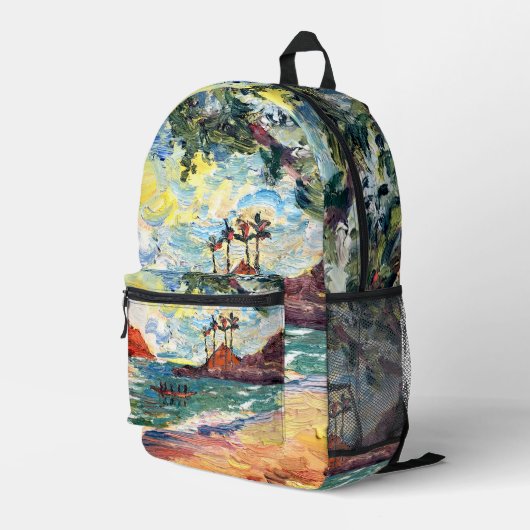 Hawaiian Kailua Beach Bedruckter Rucksack (Rückseitige Ecke Rechts)