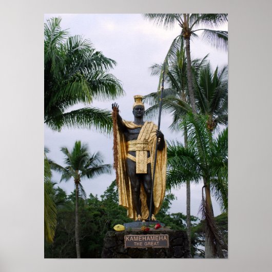 Hawaiian King Kamehameha Statue Poster (Vorne)